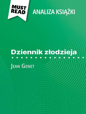 cover image of Dziennik złodzieja książka Jean Genet (Analiza książki)